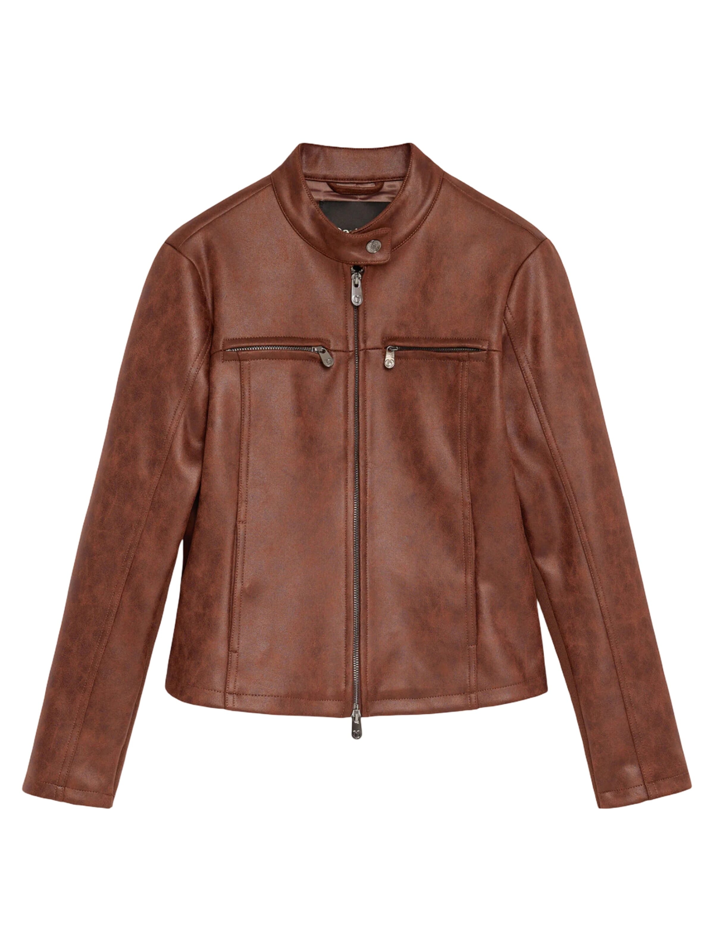Desigual Between-Season Jacket 'CHAQ_BIKERCY 26WWEW09' in Brown: front