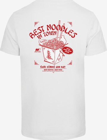 T-Shirt 'Best Noodles' Mister Tee en blanc