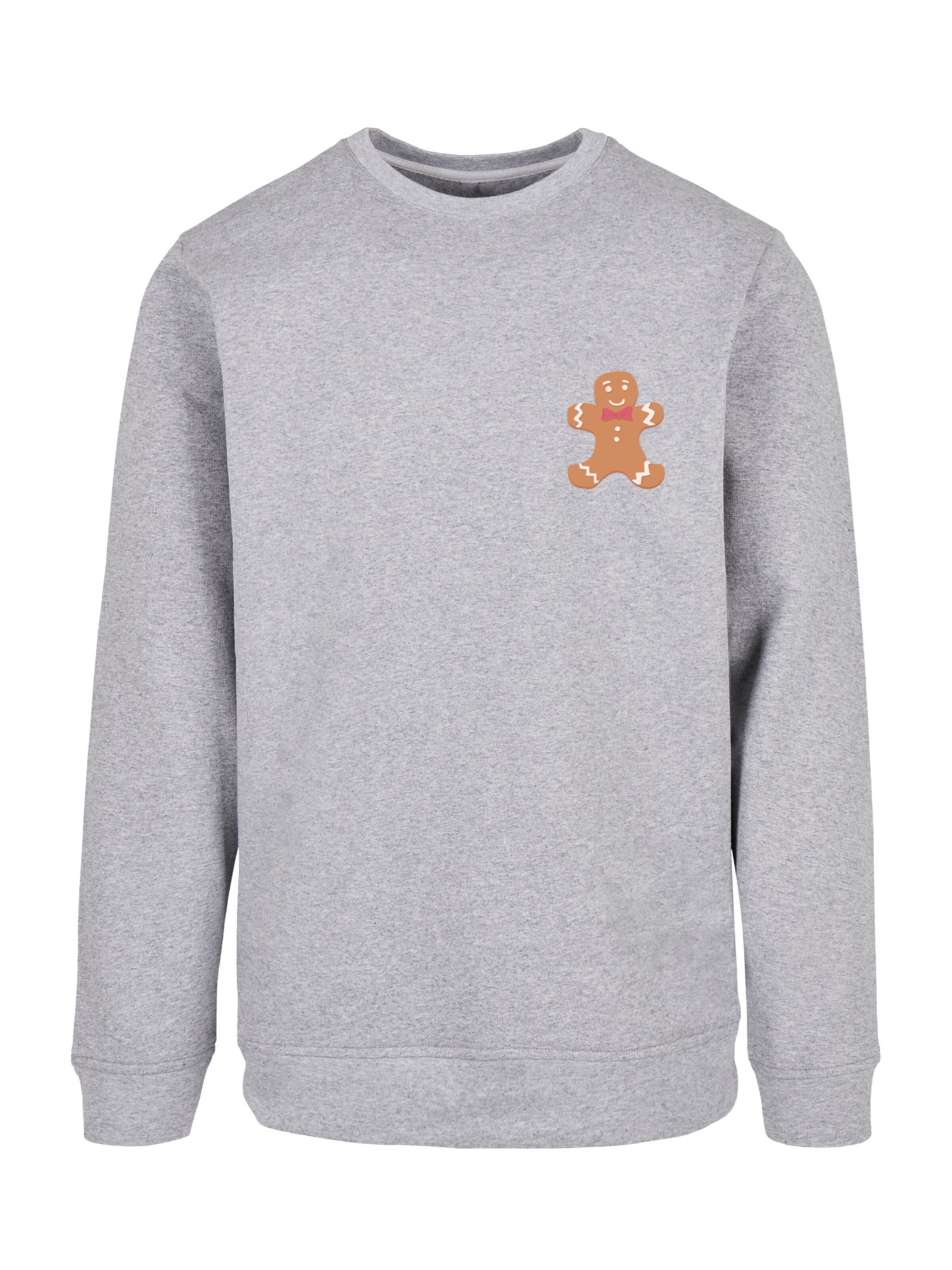 Sweat-shirt 'Gingerbread Lebkuchen' F4NT4STIC en gris : devant