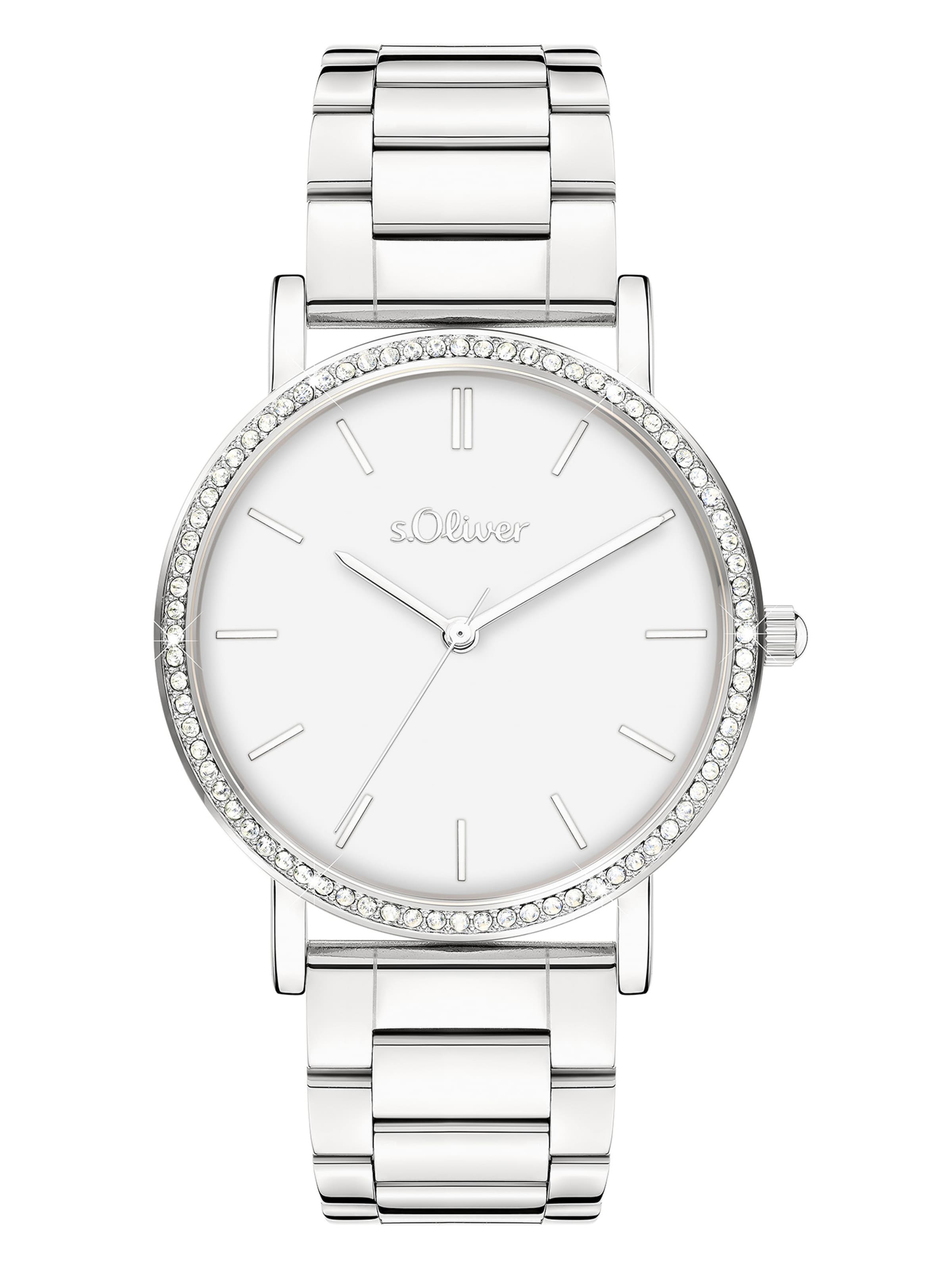 Montre à affichage analogique s.Oliver en argent : devant