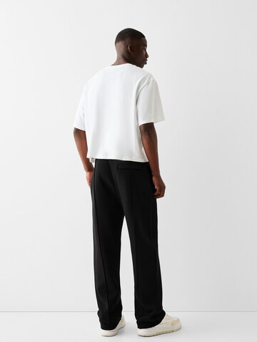 Bershka Loosefit Bukser i sort