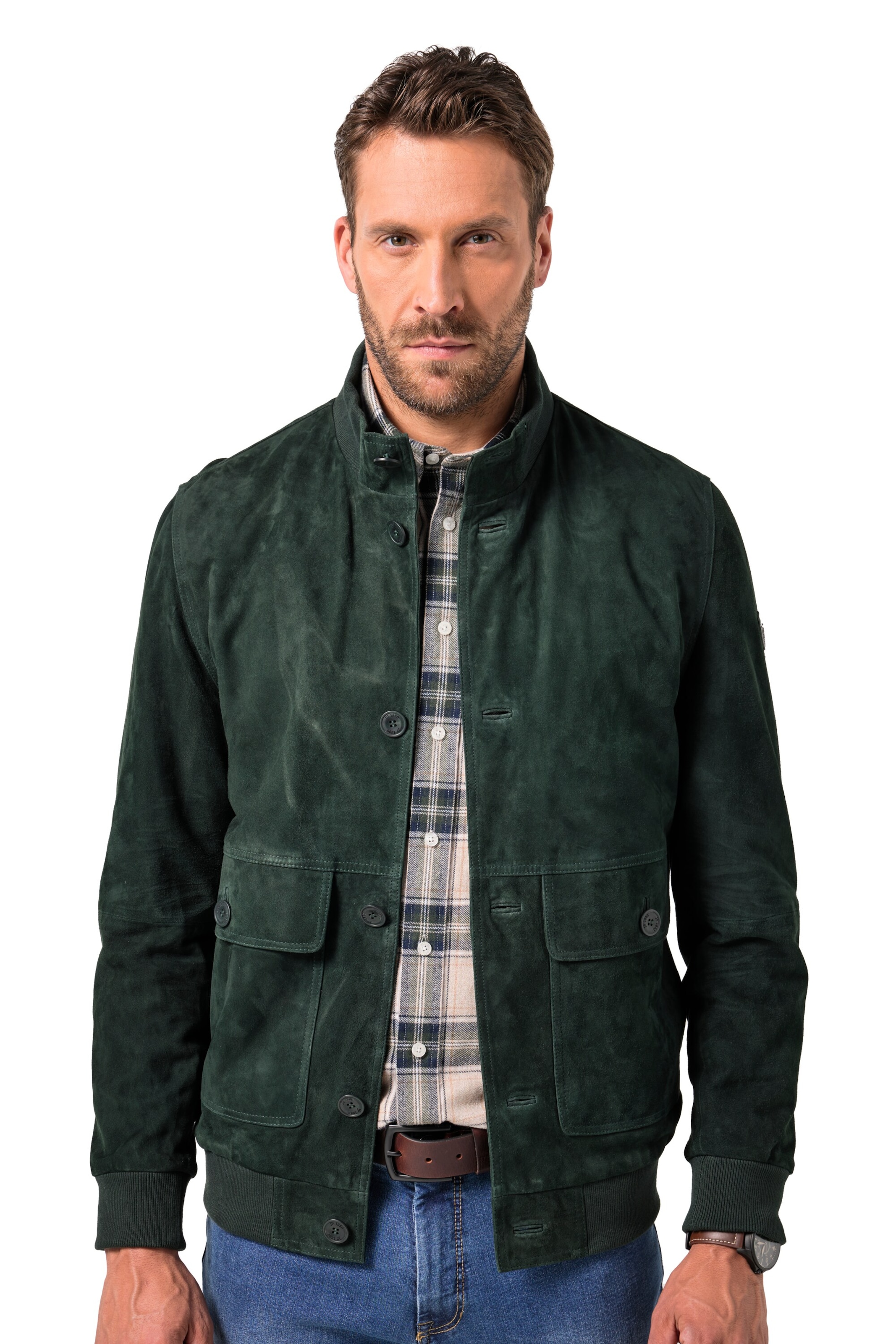 JP1880 Between-Season Jacket in Green: front