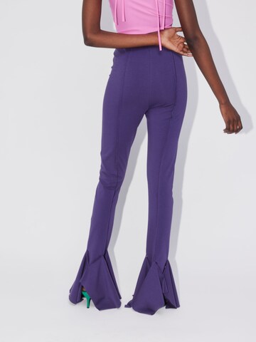 ABOUT YOU REBIRTH STUDIOS Flared Pants 'ARWEN' in Purple