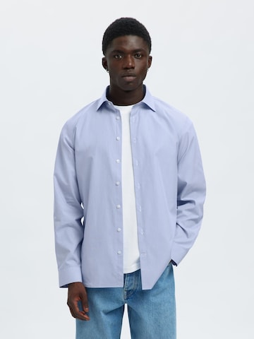 SELECTED HOMME Comfort fit Overhemd in Blauw: voorkant