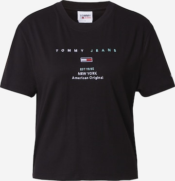 Tricou de la Tommy Jeans pe negru: față