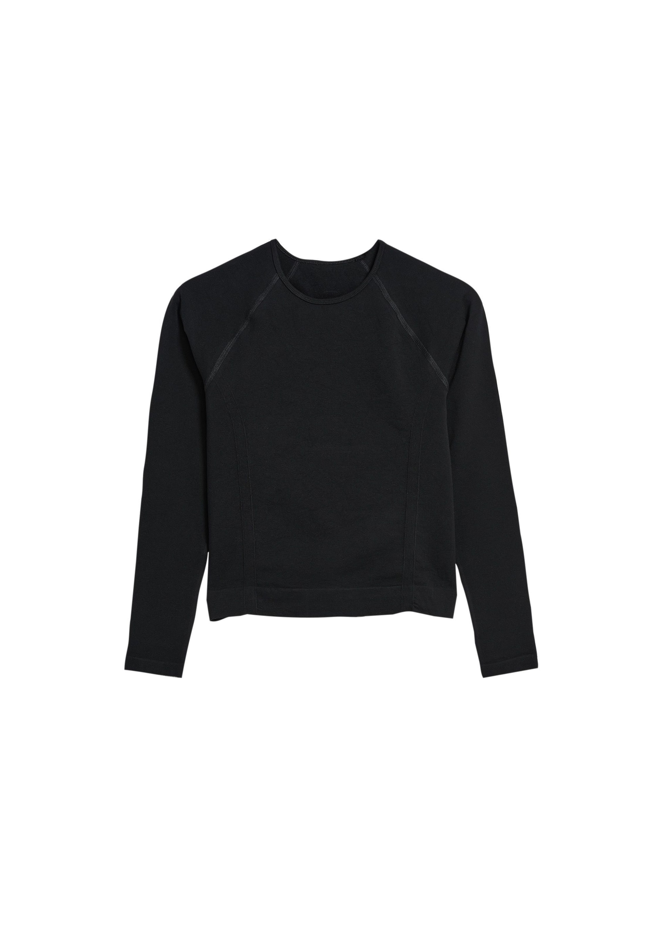 ARMEDANGELS Longsleeve SEAMLESS in Schwarz: Vorderseite