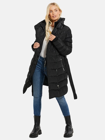 Threadbare Winter Coat 'Tess' in Black