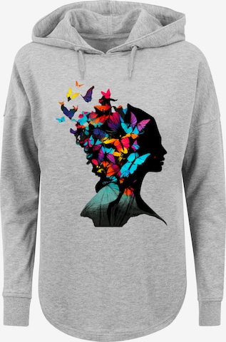 F4NT4STIC Sweatshirt 'Butterflies' in Grey: front