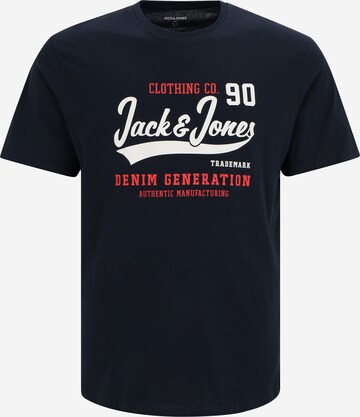 Jack & Jones Plus Тениска в синьо: отпред