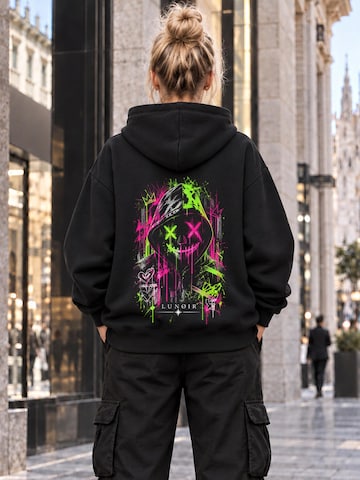 LUNØIR Studio Tréning póló 'Neon Phantom' - fekete