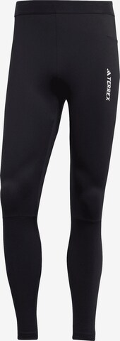 ADIDAS TERREX Slim fit Workout Pants 'XPR XC' in Black: front