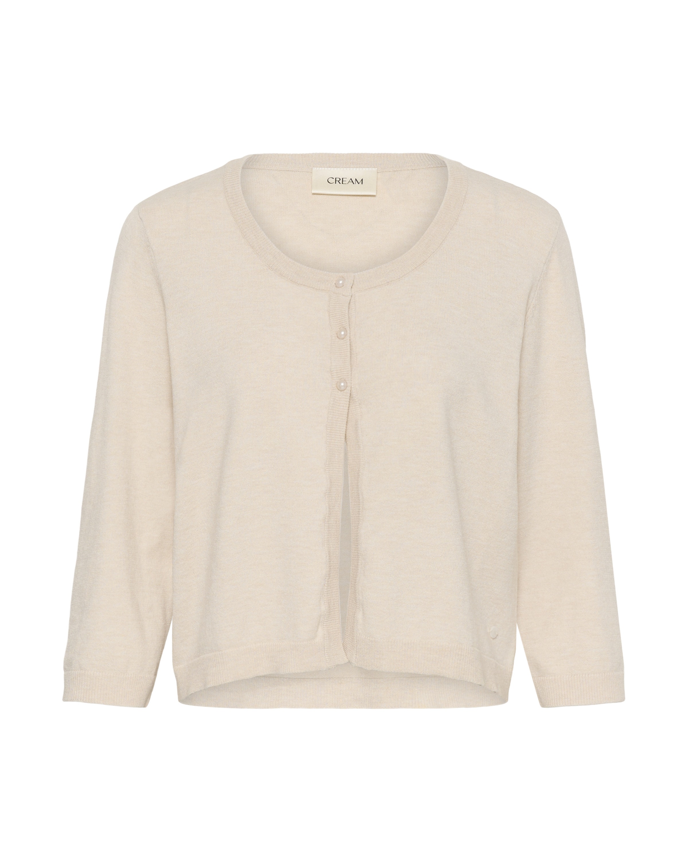 Cardigan 'Dela' Cream en beige : devant