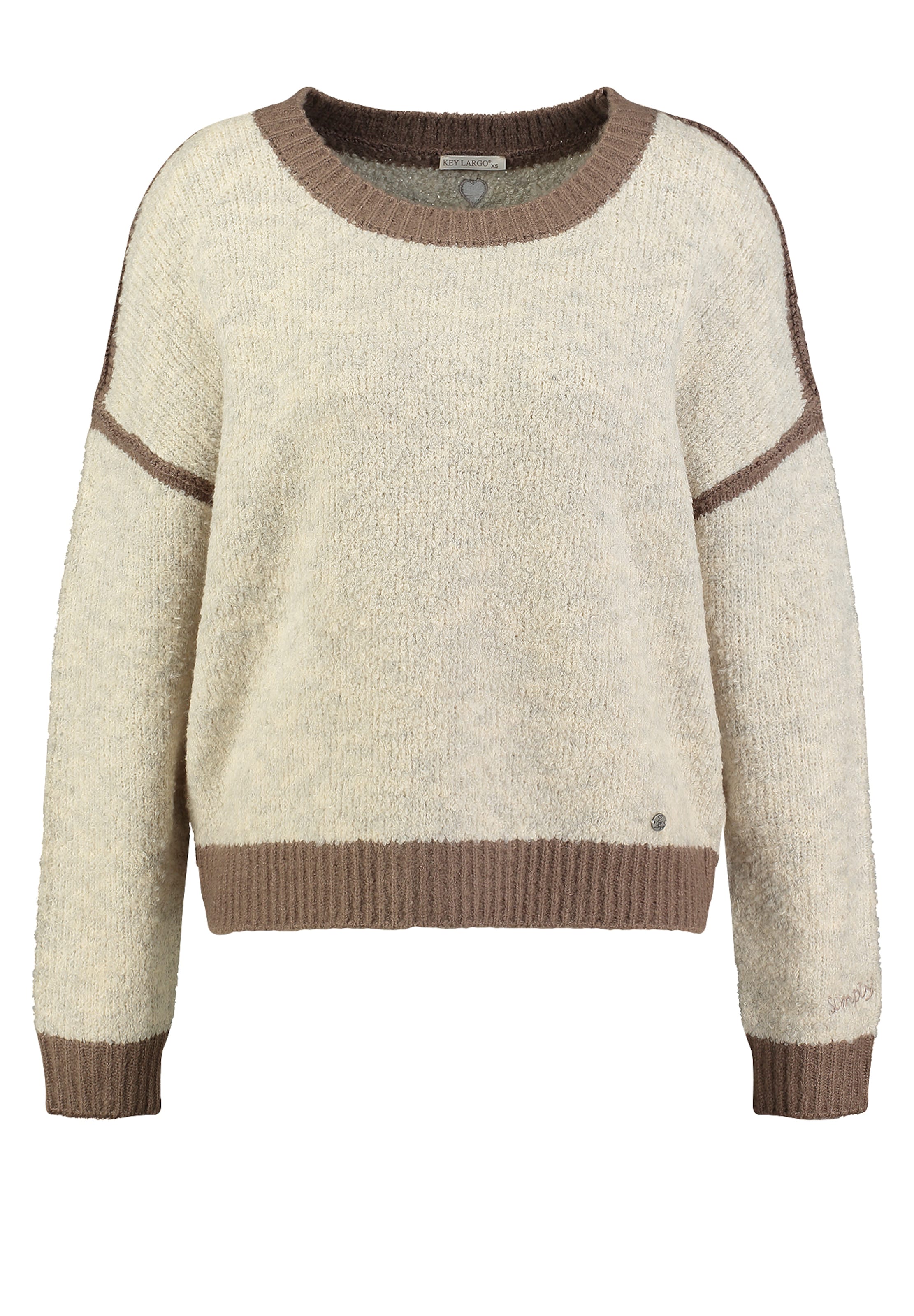 Key Largo Pullover 'MINA' in Beige: Vorderseite