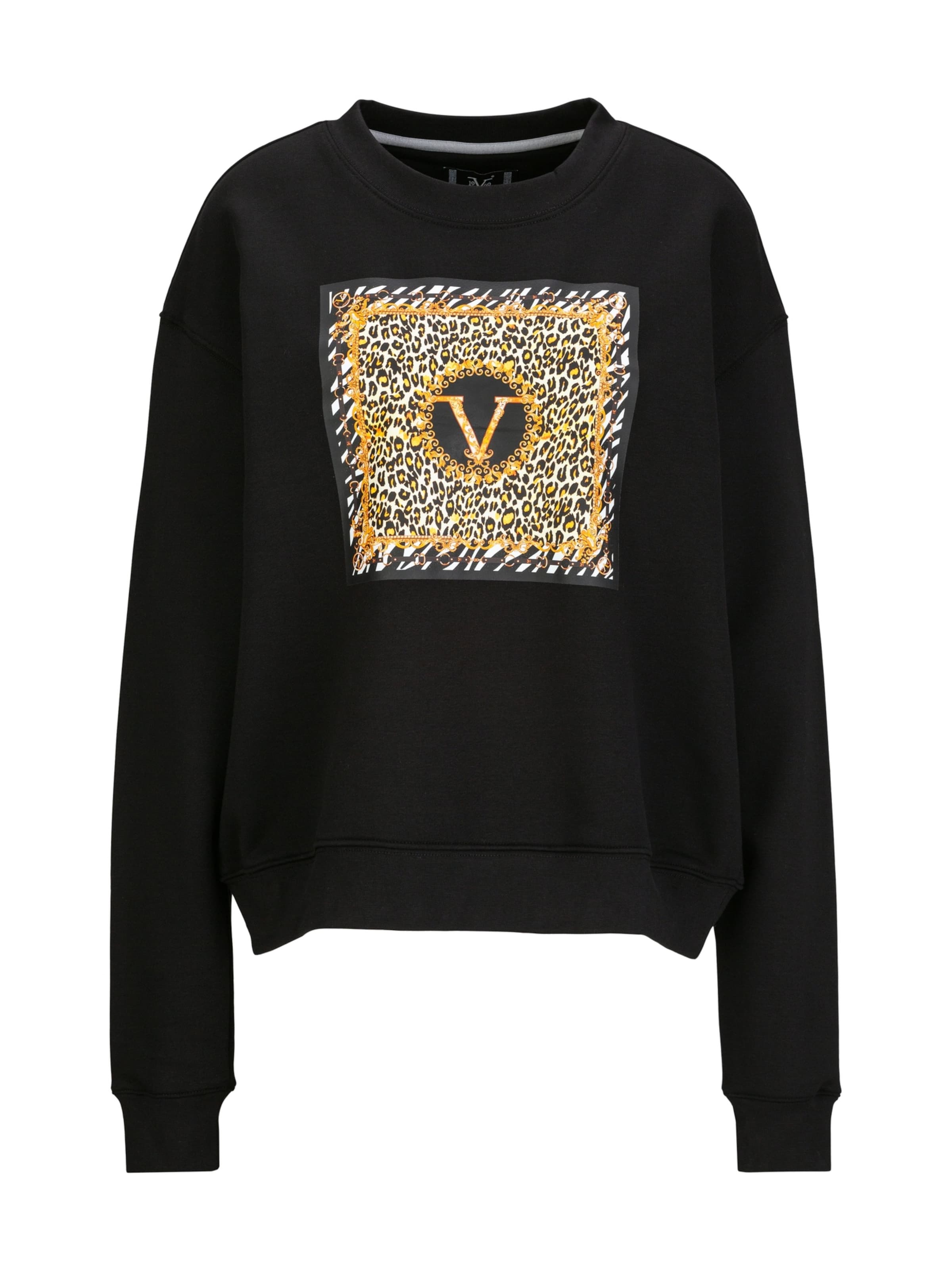 19V69 ITALIA Sweatshirt 'Sinja S Leo' in Black: front