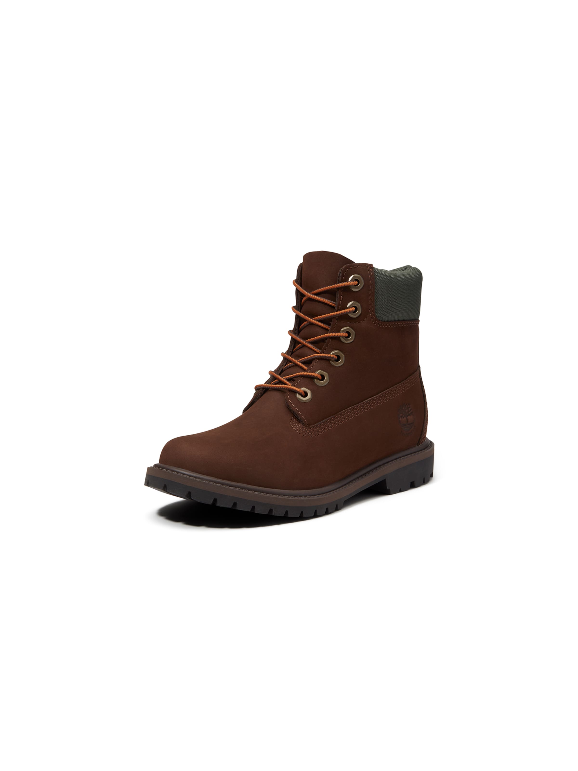 TIMBERLAND - Botines con cordones en marrón: frente