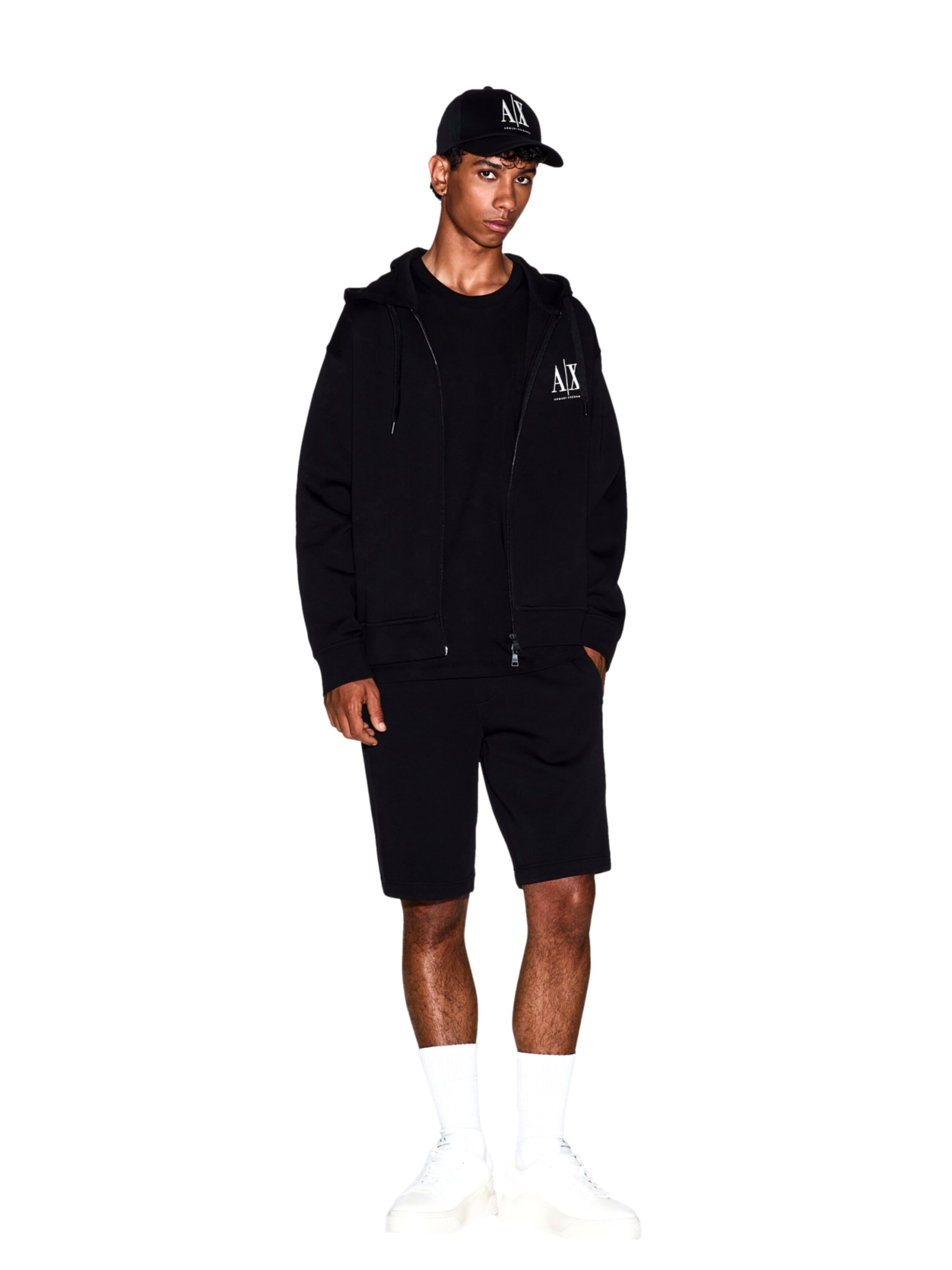 ARMANI EXCHANGE Sweatjacke in Schwarz