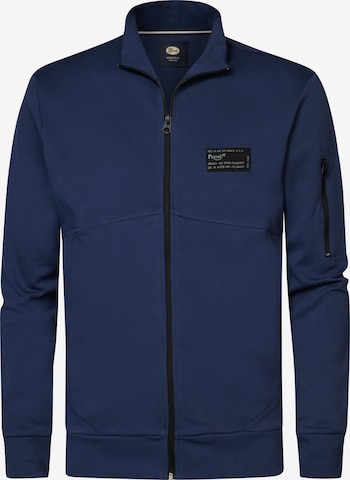 Petrol Industries Sweatjacke in Blau: predná strana