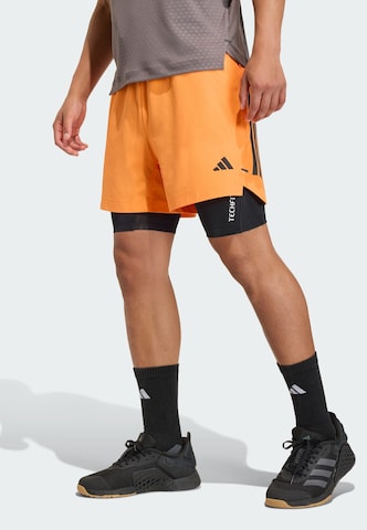 ADIDAS PERFORMANCE Loosefit Sportshorts 'D4T PrimeLift' in Orange: Vorderseite