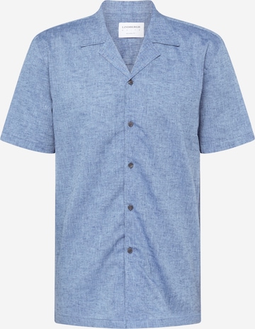 Lindbergh Regular fit Button Up Shirt 'Delave' in Blue: front