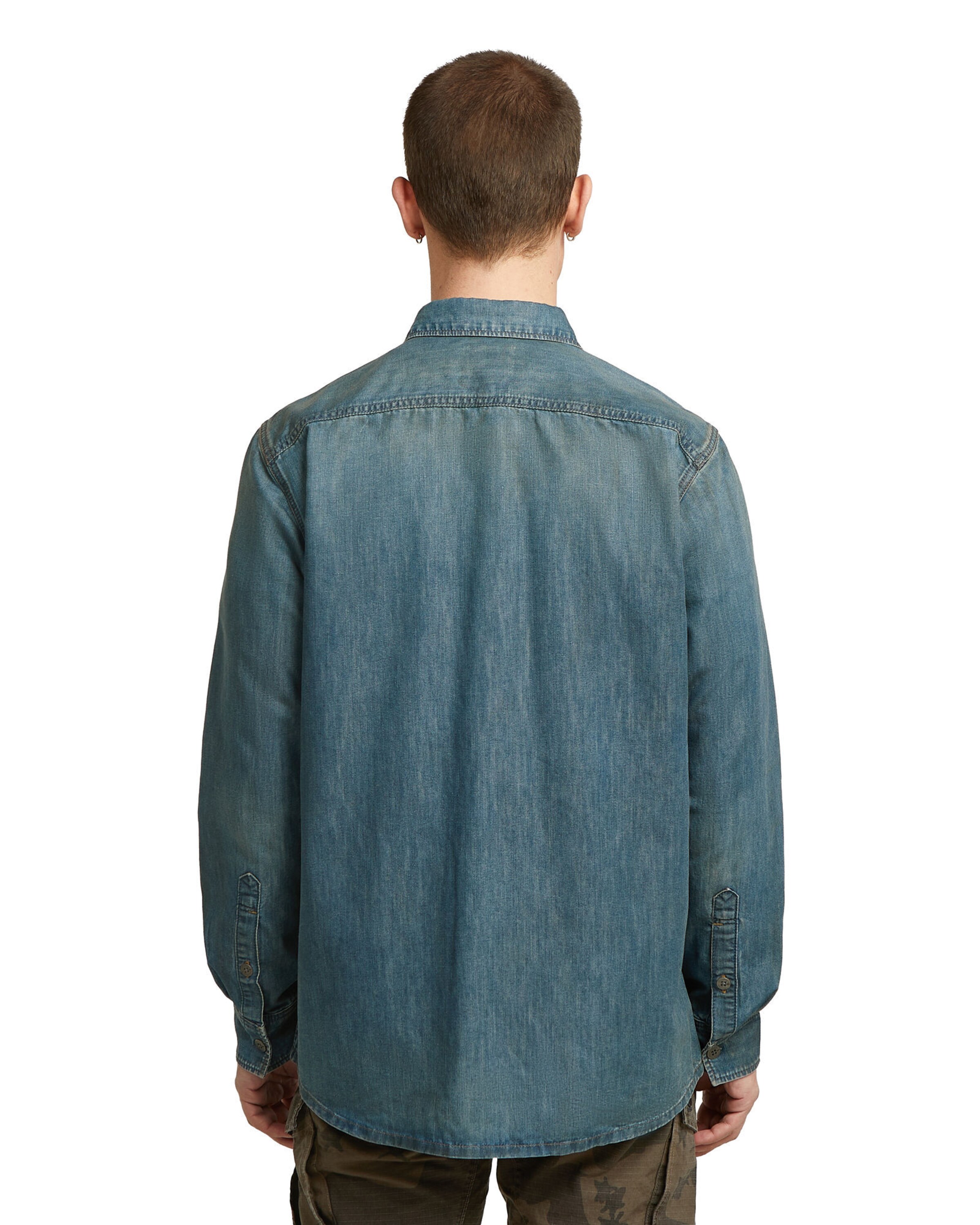 G-STAR Regular fit Button Up Shirt in Blue