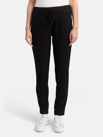 TOM TAILOR Loosefit Broek in Zwart