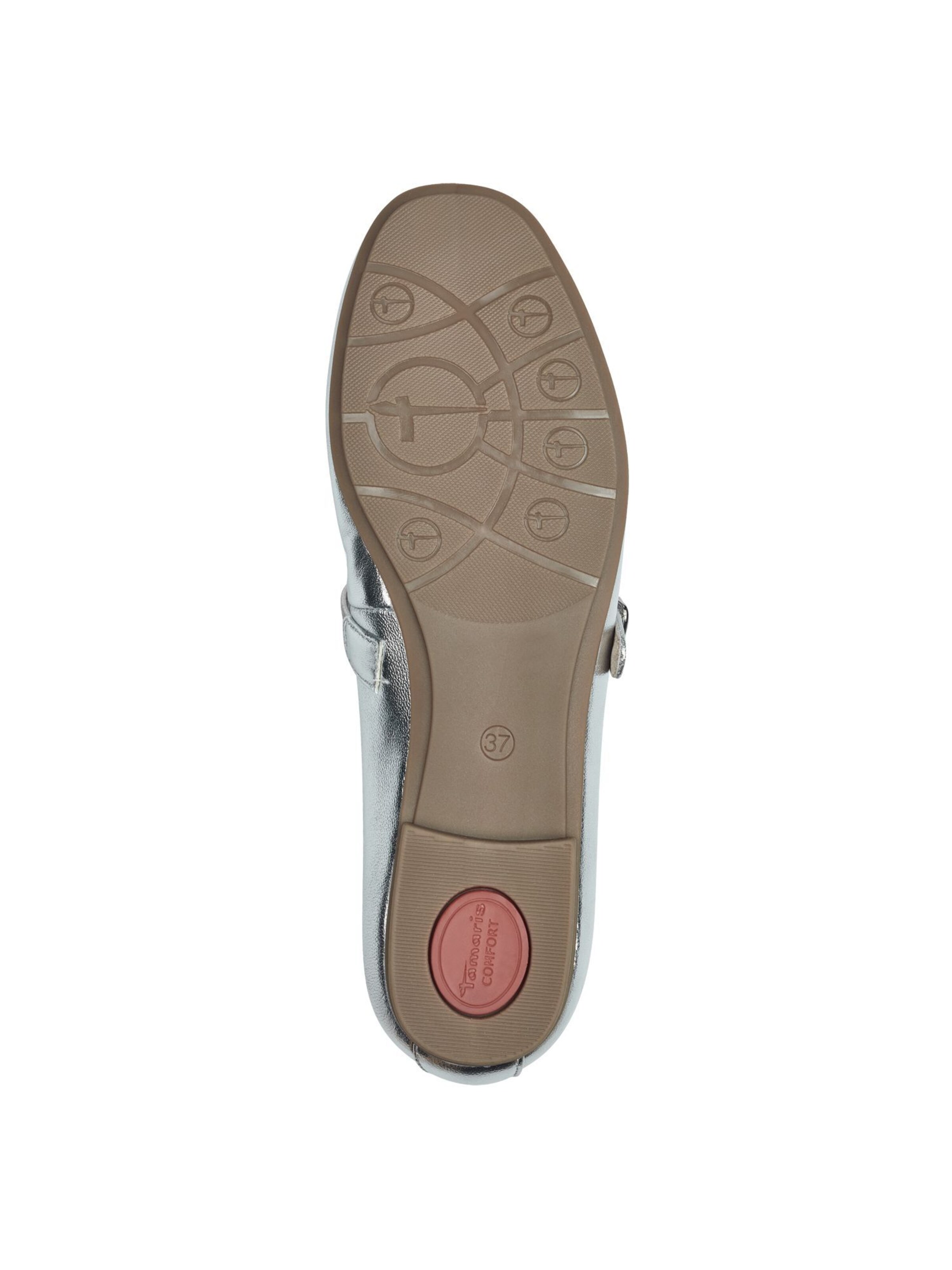 Ballerines à lanières Tamaris en argent