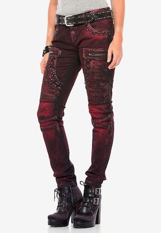CIPO & BAXX Slim fit Jeans in Red: front