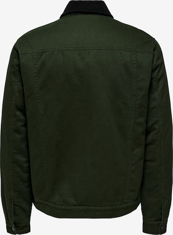 Only & Sons Prehodna jakna 'LOUIS' | zelena barva