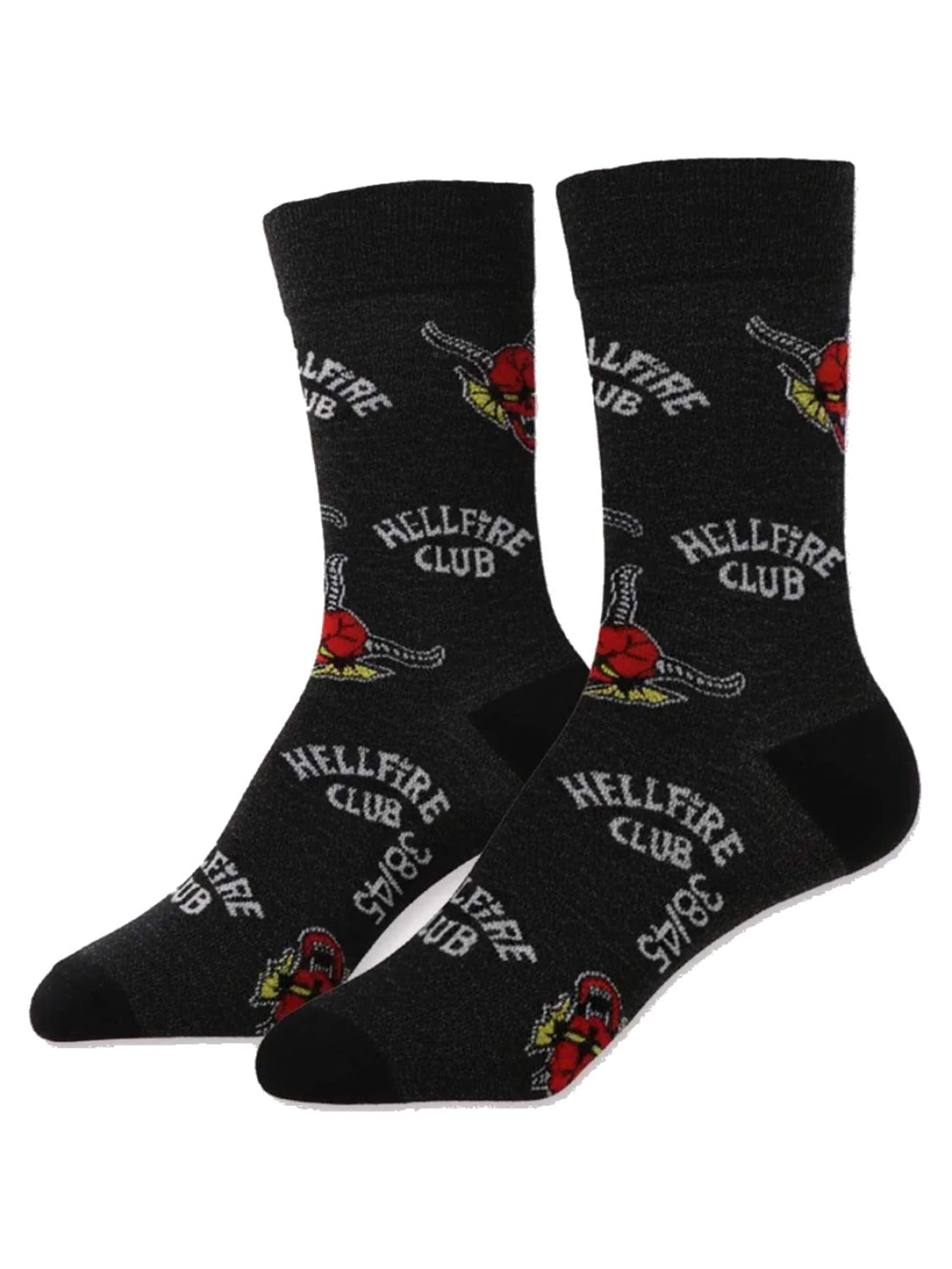 Stranger Things Sokken 'Stranger Things Hellfire Club Sokken 3-Pack Maat 38-45' in Zwart