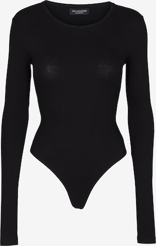 OW Collection Shirt Bodysuit 'STAN' in Black: front