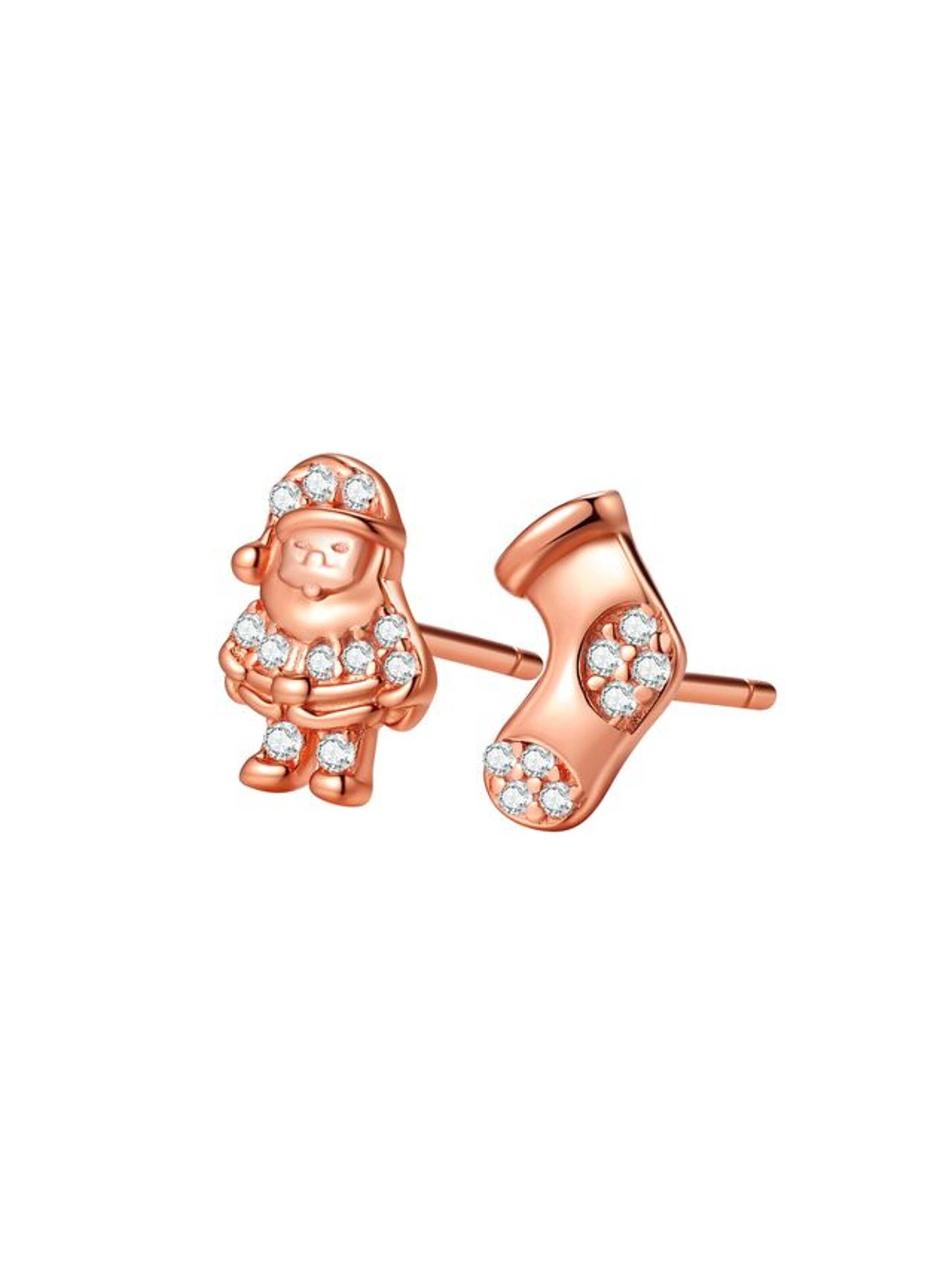 Hey Happiness Earrings 'Santa Cheer' in Gold: front