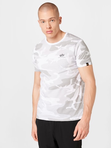 ALPHA INDUSTRIES Regular fit T-shirt i vit: framsida