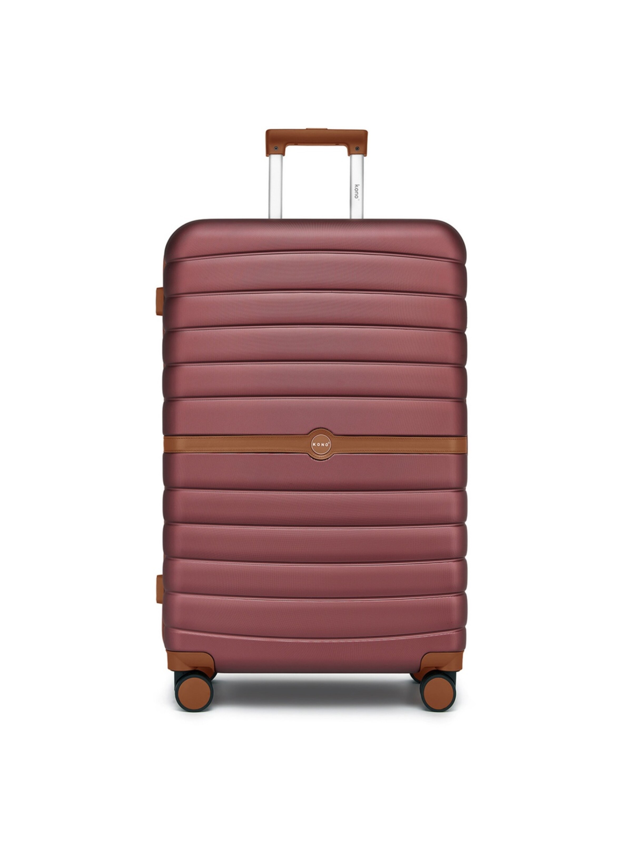 Kono Suitcase '28 Zoll Hartschalen-Trolley aus ABS und PC, Reisekoffer mit den Maßen 50,50 × 29,00 × 76,50 cm für Langreisen' in Red: front