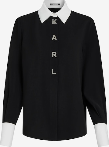 Karl Lagerfeld Bluse in Schwarz: Vorderseite