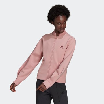 ADIDAS SPORTSWEAR - Casaco de treino em moletão em rosa