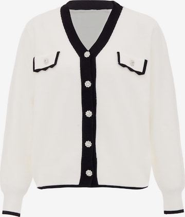 CHANI Knit Cardigan in White: front