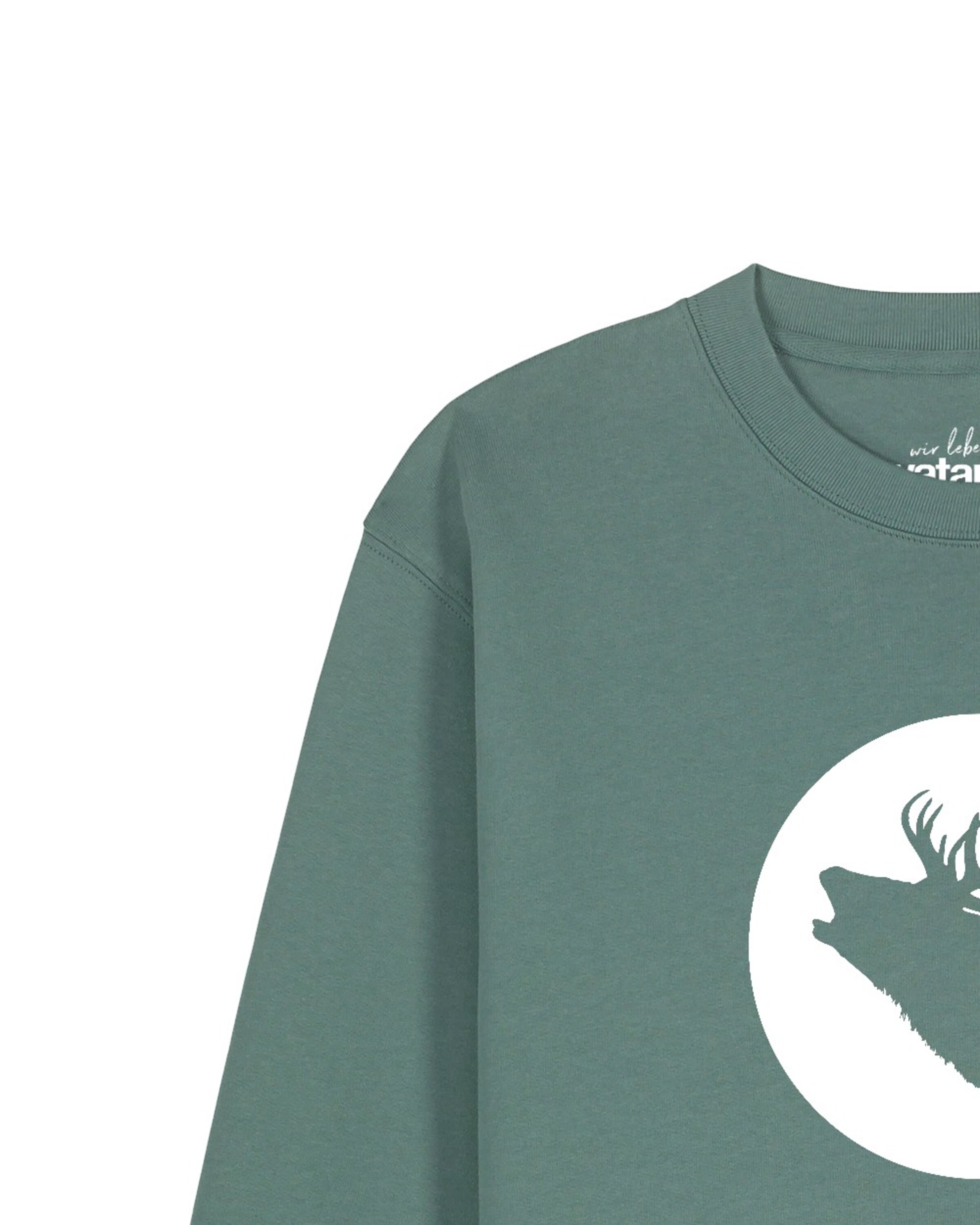 Watapparel Sweatshirt 'Röhrender Hirsch' in Groen