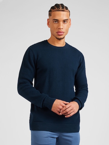 KnowledgeCotton Apparel Sweater 'Vagn' in Blue: front