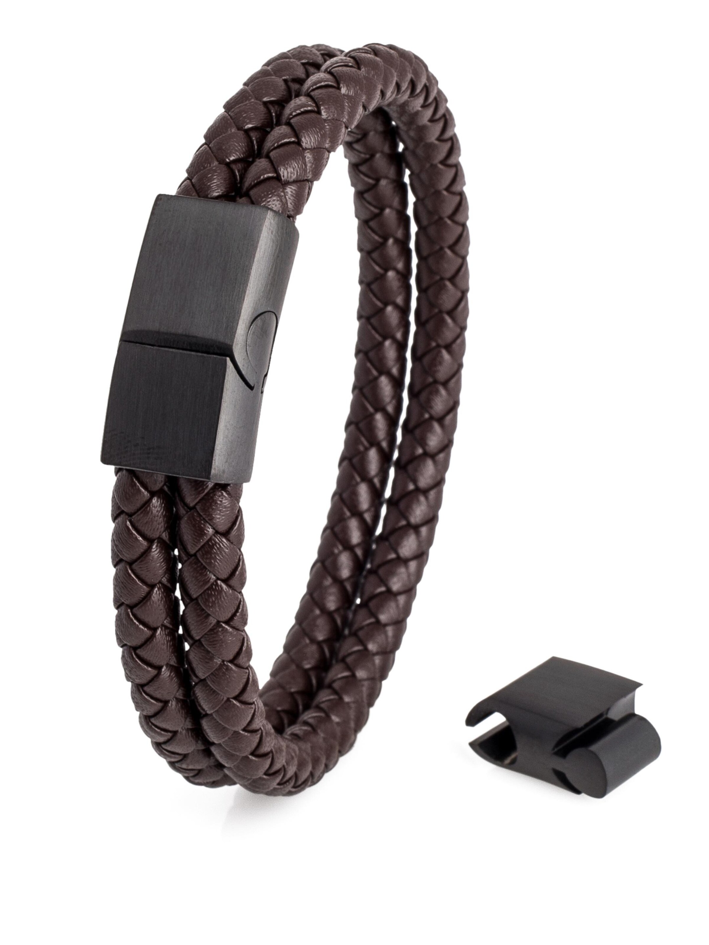 Akitsune Bracelet 'Simplicitas' in Brown: front