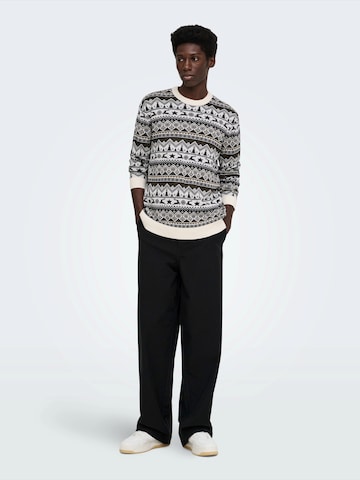 juoda Only & Sons Megztinis 'ONSX-MAS 2'