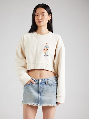 Moschino Jeans Суичър в бежово: отпред