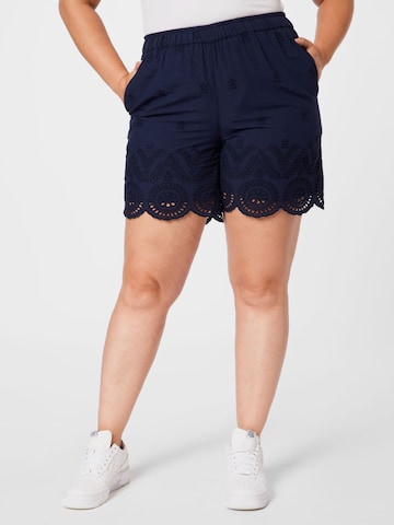 Zizzi Regular Broek 'MALVA' in Blauw: voorkant