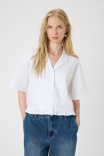 KAREN BY SIMONSEN Bluse 'Annabelle' i hvid, Produktvisning