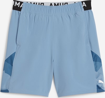 PUMA Спортен панталон в синя тинтява / циан / светлосиньо / бяло, Преглед на продукта