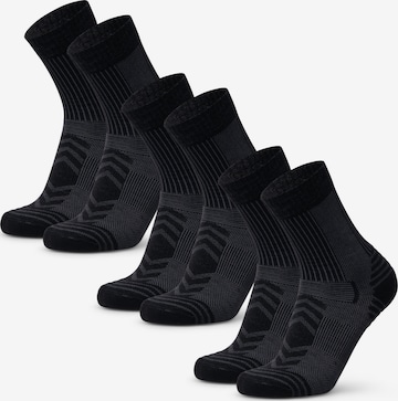 Chaussettes de sport 'Light Hiking Crew' DANISH ENDURANCE en noir : devant