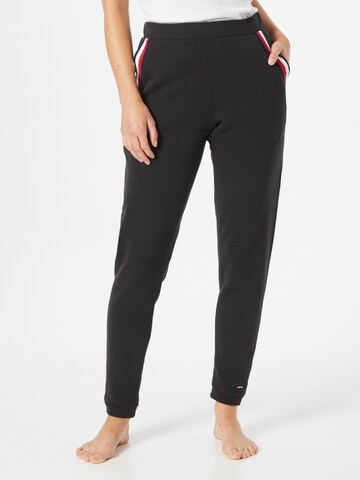 Tommy Hilfiger Underwear Tapered Pyjamahose in Schwarz: Vorderseite