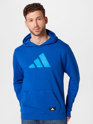 Felpa sportiva di ADIDAS PERFORMANCE in blu: frontale