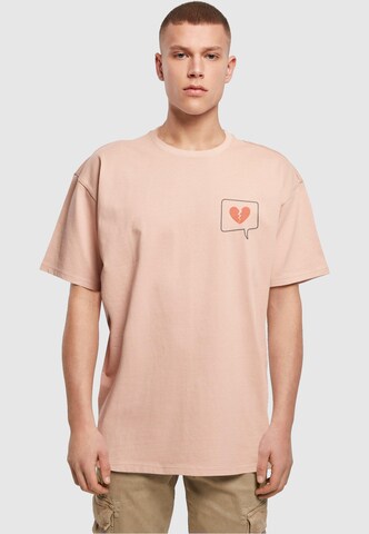 Merchcode Shirt 'Heartbreak' in Orange: front