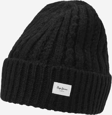 Pepe Jeans Beanie in Black: front