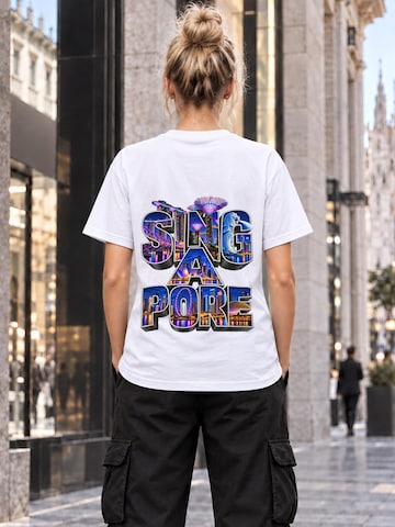 LUNØIR StudioMajica 'Singapore City Lights – Neon' - bijela boja